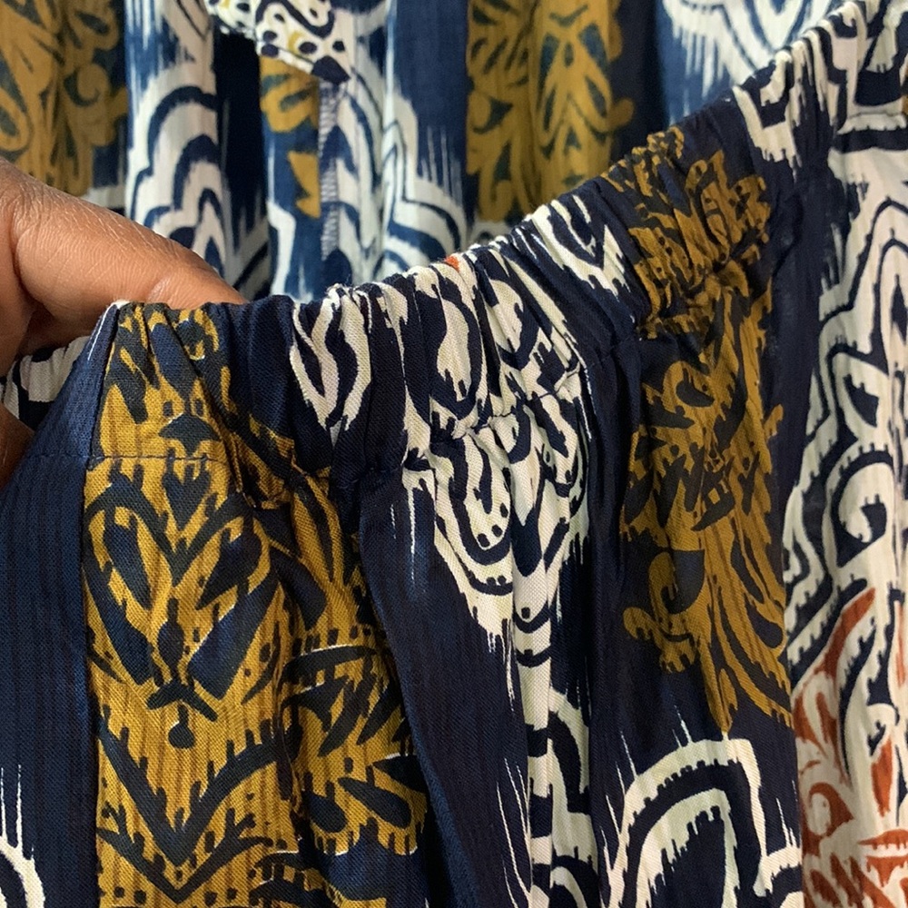 Ashley Stewart NEW Halter Jumpsuit 18/20 Peacock Wide Leg Palazzo Romantic Party - Picture 8 of 15